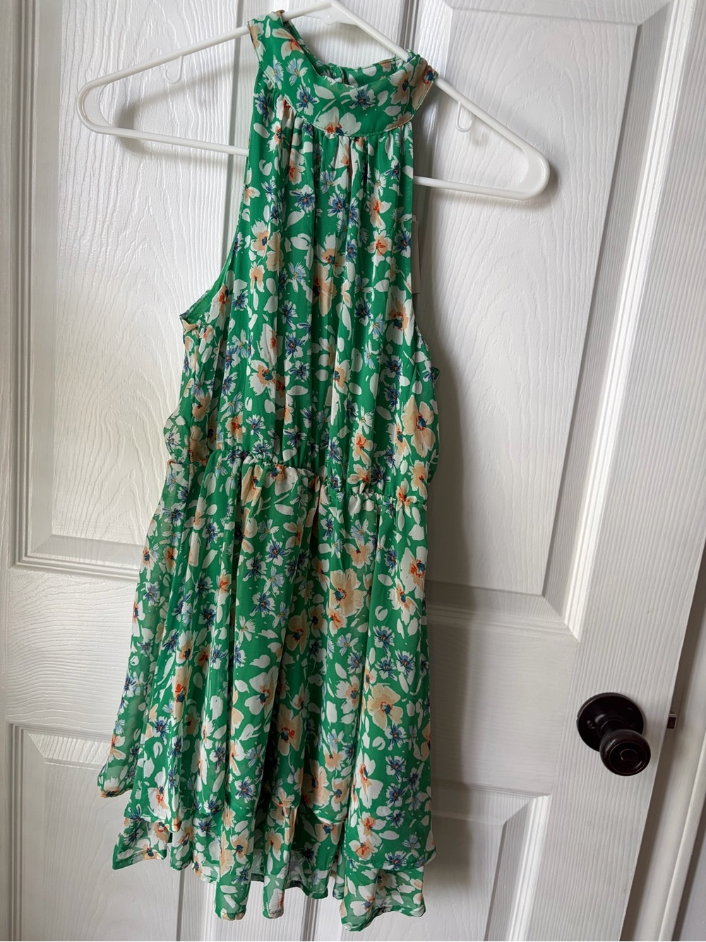 Sienna Sky Green Floral Mini Dress